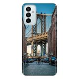 Senada Samsung Galaxy M23 İle Uyumlu Kılıf 0.4Mm Lazer Kesim Silikon Kapak Brooklyn Köprüsü
