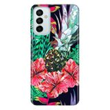 Senada Samsung Galaxy M23 İle Uyumlu Kılıf 0.4Mm Lazer Kesim Silikon Kapak Çizim Çiçekler Uyumlu