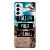 Senada Samsung Galaxy M23 İle Uyumlu Kılıf 0.4Mm Lazer Kesim Silikon Kapak Follow Your Dreams