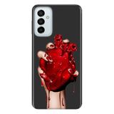 Senada Samsung Galaxy M23 İle Uyumlu Kılıf 0.4Mm Lazer Kesim Silikon Kapak Kanlı Kalp