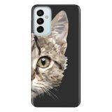 Senada Samsung Galaxy M23 İle Uyumlu Kılıf 0.4Mm Lazer Kesim Silikon Kapak Kedi Prisma