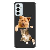 Senada Samsung Galaxy M23 İle Uyumlu Kılıf 0.4Mm Lazer Kesim Silikon Kapak Köpek Kedi