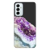 Senada Samsung Galaxy M23 İle Uyumlu Kılıf 0.4Mm Lazer Kesim Silikon Kapak Kristal Ametist
