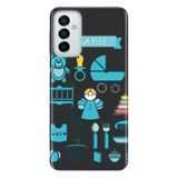 Senada Samsung Galaxy M23 İle Uyumlu Kılıf 0.4Mm Lazer Kesim Silikon Kapak Mavi Bebek