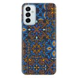 Senada Samsung Galaxy M23 İle Uyumlu Kılıf 0.4Mm Lazer Kesim Silikon Kapak Mavi Geo Uyumlu