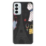 Senada Samsung Galaxy M23 İle Uyumlu Kılıf 0.4Mm Lazer Kesim Silikon Kapak Moda Paris