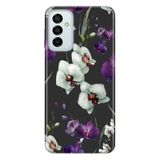 Senada Samsung Galaxy M23 İle Uyumlu Kılıf 0.4Mm Lazer Kesim Silikon Kapak Orkide Çiçek