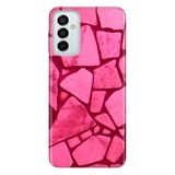 Senada Samsung Galaxy M23 İle Uyumlu Kılıf 0.4Mm Lazer Kesim Silikon Kapak Pembe Beton