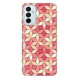 Senada Samsung Galaxy M23 İle Uyumlu Kılıf 0.4Mm Lazer Kesim Silikon Kapak Pink Mozaic