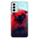 Senada Samsung Galaxy M23 İle Uyumlu Kılıf 0.4Mm Lazer Kesim Silikon Kapak Red Cat