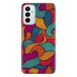 Senada Samsung Galaxy M23 İle Uyumlu Kılıf 0.4Mm Lazer Kesim Silikon Kapak Renkli Dalga