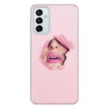Senada Samsung Galaxy M23 İle Uyumlu Kılıf 0.4Mm Lazer Kesim Silikon Kapak Saklı Aşk