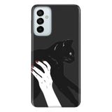 Senada Samsung Galaxy M23 İle Uyumlu Kılıf 0.4Mm Lazer Kesim Silikon Kapak Sanat Kedi