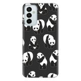 Senada Samsung Galaxy M23 İle Uyumlu Kılıf 0.4Mm Lazer Kesim Silikon Kapak Small Pandas