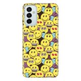 Senada Samsung Galaxy M23 İle Uyumlu Kılıf 0.4Mm Lazer Kesim Silikon Kapak Smile