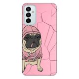 Senada Samsung Galaxy M23 İle Uyumlu Kılıf 0.4Mm Lazer Kesim Silikon Kapak Süslü Tarz Pug