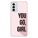 Senada Samsung Galaxy M23 İle Uyumlu Kılıf 0.4Mm Lazer Kesim Silikon Kapak You Go Girl