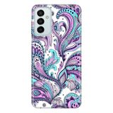 Senada Samsung Galaxy M23 Uyumlu İle Uyumlu Kılıf 0.4Mm Lazer Kesim Silikon Kapak Mavi Mandala