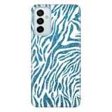 Senada Samsung Galaxy M23 Uyumlu İle Uyumlu Kılıf 0.4Mm Lazer Kesim Silikon Kapak Parildayan Zebra