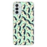 Senada Samsung Galaxy M23 Uyumlu İle Uyumlu Kılıf 0.4Mm Lazer Kesim Silikon Kapak Penguen