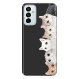 Senada Samsung Galaxy M23 Uyumlu İle Uyumlu Kılıf 0.4Mm Lazer Kesim Silikon Kapak Pisi Pisi Kedi