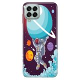 Senada Samsung Galaxy M33 İle Uyumlu Kılıf 0.4Mm Lazer Kesim Silikon - Astronot