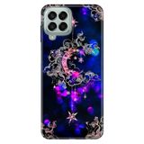 Senada Samsung Galaxy M33 İle Uyumlu Kılıf 0.4Mm Lazer Kesim Silikon - Ayyıldız Neon Mandala
