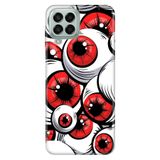 Senada Samsung Galaxy M33 İle Uyumlu Kılıf 0.4Mm Lazer Kesim Silikon - Eyes