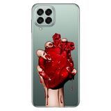 Senada Samsung Galaxy M33 İle Uyumlu Kılıf 0.4Mm Lazer Kesim Silikon - Kanlı Kalp