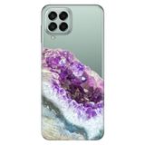 Senada Samsung Galaxy M33 İle Uyumlu Kılıf 0.4Mm Lazer Kesim Silikon - Kristal Ametist