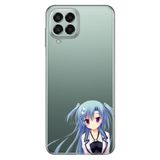 Senada Samsung Galaxy M33 İle Uyumlu Kılıf 0.4Mm Lazer Kesim Silikon - Mavi Anime Kız