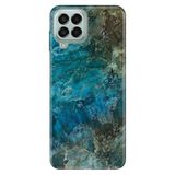 Senada Samsung Galaxy M33 İle Uyumlu Kılıf 0.4Mm Lazer Kesim Silikon - Mavi Mermer