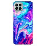 Senada Samsung Galaxy M33 İle Uyumlu Kılıf 0.4Mm Lazer Kesim Silikon - Mavi Pembe Ilizyon