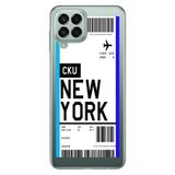 Senada Samsung Galaxy M33 İle Uyumlu Kılıf 0.4Mm Lazer Kesim Silikon - Newyork Uçak Bileti