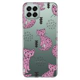 Senada Samsung Galaxy M33 İle Uyumlu Kılıf 0.4Mm Lazer Kesim Silikon - Pembe Kedi,Color303