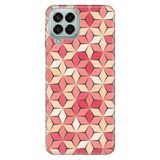 Senada Samsung Galaxy M33 İle Uyumlu Kılıf 0.4Mm Lazer Kesim Silikon - Pink Mozaic