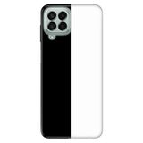 Senada Samsung Galaxy M33 İle Uyumlu Kılıf 0.4Mm Lazer Kesim Silikon - Siyah Beyaz Feda