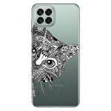 Senada Samsung Galaxy M33 İle Uyumlu Kılıf 0.4Mm Lazer Kesim Silikon - Tekir Kedi Mandala