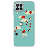 Senada Samsung Galaxy M33 İle Uyumlu Kılıf 0.4Mm Lazer Kesim Silikon - Uçan Penguenler