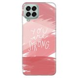 Senada Samsung Galaxy M33 İle Uyumlu Kılıf 0.4Mm Lazer Kesim Silikon - You Are Strong