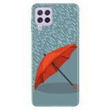 Senada Samsung Galaxy M33 İle Uyumlu Kılıf Baskılı Silikon Kırmızı Şemsiye