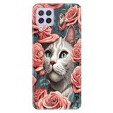 Senada Samsung Galaxy M33 ile Uyumlu Kılıf Resimli Desenli Silikon Canım Kedim