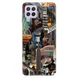 Senada Samsung Galaxy M33 ile Uyumlu Kılıf Resimli Desenli Silikon Newyork Retro