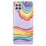 Senada Samsung Galaxy M33 ile Uyumlu Kılıf Resimli Desenli Silikon Rainbow Ametist