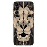 Senada Samsung Galaxy M34 5G İle Uyumlu Kılıf Silikon Desenli Tam Koruma Resimli Kapak Altın Aslan Mandala