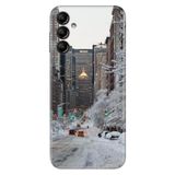 Senada Samsung Galaxy M34 5G İle Uyumlu Kılıf Silikon Desenli Tam Koruma Resimli Kapak Winter New York