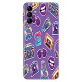 Senada Samsung Galaxy M34 ile Uyumlu Kılıf Resimli Desenli Silikon 90'lar Sticker
