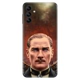 Senada Samsung Galaxy M34 ile Uyumlu Kılıf Resimli Desenli Silikon Asil Atatürk