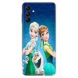 Senada Samsung Galaxy M34 ile Uyumlu Kılıf Resimli Desenli Silikon ElsaAnnaOlaf