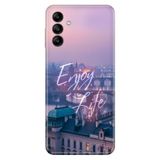 Senada Samsung Galaxy M34 ile Uyumlu Kılıf Resimli Desenli Silikon Enjoy Life